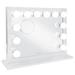 IMPRESSIONS VANITY · COMPANY Hollywood Vanity Mirror w/ Lights Extra Large 12 LED Lighted Mirror w/ 5X Magnetic Glass Plastic in White | Wayfair