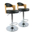 Lot De 2 Chaises De Bar david 110cm Chêne Clair & Noir - Paris Prix