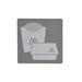 FixtureDisplays Paper Goods Storage Sign Recylce Bin Sign McDonalds Paper Recycle Bin Sign Acrylic in Gray | 0.12 H x 4.72 W x 4.72 D in | Wayfair