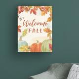 The Holiday Aisle® Falling for Fall VI by Beth Grove - Wrapped Canvas Textual Art Canvas, Wood in Brown/Green/Orange | 24 H x 18 W x 2 D in | Wayfair