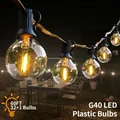 Guirlande lumineuse LED incassable G40 9M 18M 26M Globe lumineux pour Patio décoration de
