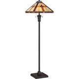 Bryant 2-Light Bronze Floor Lamp with Tiffany Glass Shade