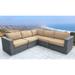 LSI 94'' Wide Outdoor Wicker Patio Sectional with Cushions