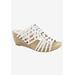 Wide Width Women's Pretty Wedge Sandal by Bellini in White Faux Nubuck (Size 9 W)