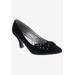 Women's Charm Stud Kitten Heel Pump by Bellini in Black Velvet (Size 8 M)