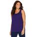 Plus Size Women's Suprema® Tank by Catherines in Deep Grape (Size 0X)