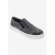 Wide Width Women's Accent Slip On Sneaker by Bellini in Black Sparkle (Size 8 1/2 W)