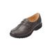 Extra Wide Width Women's The Natalia Slip-On Flat by Comfortview in Grey (Size 8 WW)