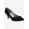 Women's Charm Stud Kitten Heel Pump by Bellini in Black Velvet (Size 9 M)