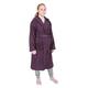 HOMESCAPES Purple Kids Dressing Gown 100% Egyptian Cotton Hooded Terry Towelling Bathrobe, Small