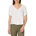 Superdry Women's SS LACE TOP Shirt, Cream, L