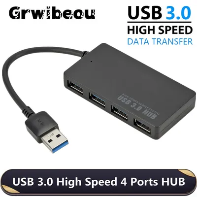 Grwibeou – HUB USB 3.0 haute vitesse Multi USB répartiteur 4 Ports extenseur USB Multiple