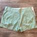 J. Crew Shorts | J.Crew Seersucker Pleated Side-Zip Shorts | Color: Green/White | Size: 4