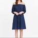 Madewell Dresses | Madewell Indigo Off The Shoulder Dress | Color: Blue | Size: Xs