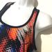 Athleta Tops | Athleta Racerback Geometric Print Scoop Neck Tank | Color: Black | Size: Xs