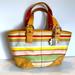 Coach Bags | Coach Hamptons Multi Stripe Tote Style Handbag | Color: Red/Tan | Size: 8 X 7 Inches Ca.