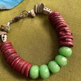 Anthropologie Jewelry | Bracelet Handcrafted, Sundance Style & Quality | Color: Green | Size: 7 To 8 Inches