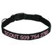 Personalized Black Dog Collar with Custom Embroidery, Small