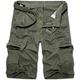 AKARMY Men's Lightweight Casual Cargo Shorts with Multiple Pockets, Outdoor Twill Cotton Camouflage Shorts with Zip Pockets, Army Green, 30