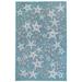 "Liora Manne Carmel Starfish Indoor/Outdoor Rug Aqua 39""x59"" - Trans Ocean Import Co CRE45841504"