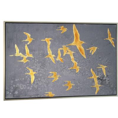 Silhouettes in Flight IV Hand Painted Canvas - Gil...