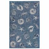 "Liora Manne Carmel Shells Indoor/Outdoor Rug Navy 39""x59"" - Trans Ocean Import Co CRE45841433"