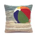 "Liora Manne Frontporch Life's A Beach Indoor/Outdoor Pillow Sand 18"" Square - Trans Ocean Import Co 7FP8S151612"