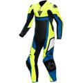 Dainese Gen-Z Abito in pelle perforata monopezza per bambini, blu-giallo, dimensione S 152