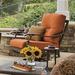 Tropitone Ravello Patio Chair w/ Cushions Metal in Black | 35.5 H x 31 W x 34.5 D in | Wayfair 660911_OBS_Dupione Walnut