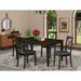 August Grove® Asleigh Rubberwood Solid Wood Dining Set Wood/Upholstered in Brown | 29 H in | Wayfair 90289683C50A4E78969CF3B75D180552