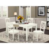 August Grove® Asleigh Rubberwood Solid Wood Dining Set Wood/Upholstered in Brown | 29 H in | Wayfair 90289683C50A4E78969CF3B75D180552