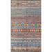 Geometric Tribal Moroccan Area Rug Wool Hand-knotted Oriental Carpet - 6'10" x 10'11"