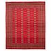 ECARPETGALLERY Hand-knotted Finest Peshawar Bokhara Red Wool Rug - 8'0 x 9'7