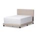 Baxton Studio Karpos Modern Upholstered Grid-tufting Panel Bed