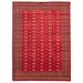 ECARPETGALLERY Hand-knotted Finest Peshawar Bokhara Dark Red Wool Rug - 9'1 x 12'0