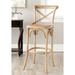 SAFAVIEH 30-inch Franklin X-Back Weathered Oak Bar Stool