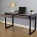 Q-Max 52"W Writing Desk With Two Drawers, Power Outlet, USB Ports - Modern Computer Table - Work Desk for Home, Office, Bedroom