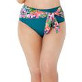 Plus Size Women's High Waist Sash Bikini Bottom by Swimsuits For All in Summer Tropic (Size 16)