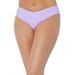 Plus Size Women's V-Cut Mesh Overlay Bikini Bottom by Swimsuits For All in Lilac (Size 14)