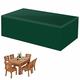 Garden Furniture Covers, Cube Garden Furniture Cover Waterproof, Windproof, Anti-UV, Tear-Resistant 420D Oxford Outdoor Garden Table and Chair Cover - Green 200 x 90 x 75cm