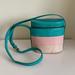 Anthropologie Bags | Anthropologie Crossbody Bucket Bag | Color: Green/Pink | Size: Os