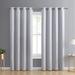 HLC.ME Solid Max Blackout Thermal Grommet Curtain Panels Polyester in Gray | 108 H in | Wayfair LARNC-ANT/SLVR52x108