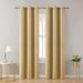 HLC.ME Solid Max Blackout Thermal Grommet Curtain Panels Polyester in Brown | 84 H in | Wayfair LARNC-TAUP42x84