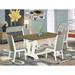 Red Barrel Studio® 4 - Person Acacia Solid Wood Dining Set Wood/Upholstered in Brown | 30" H x 60" L x 36" W | Wayfair