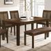 Furniture of America San Gabriel Farmhouse Walnut 65-inch Dining Table