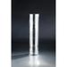 19.5" Silver and Clear Cylindrical Glass Flower Vase