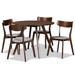 Rika Mid-Century Modern Transitional 5-Piece Dining Set