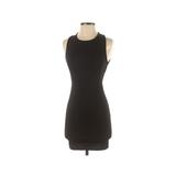 Forever 21 Cocktail Dress - Mini Mock Sleeveless: Black Solid Dresses - Women's Size Small
