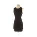 Forever 21 Cocktail Dress - Bodycon High Neck Sleeveless: Black Solid Dresses - Women's Size Small