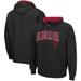 Men's Colosseum Black Indiana Hoosiers Arch & Logo 3.0 Full-Zip Hoodie